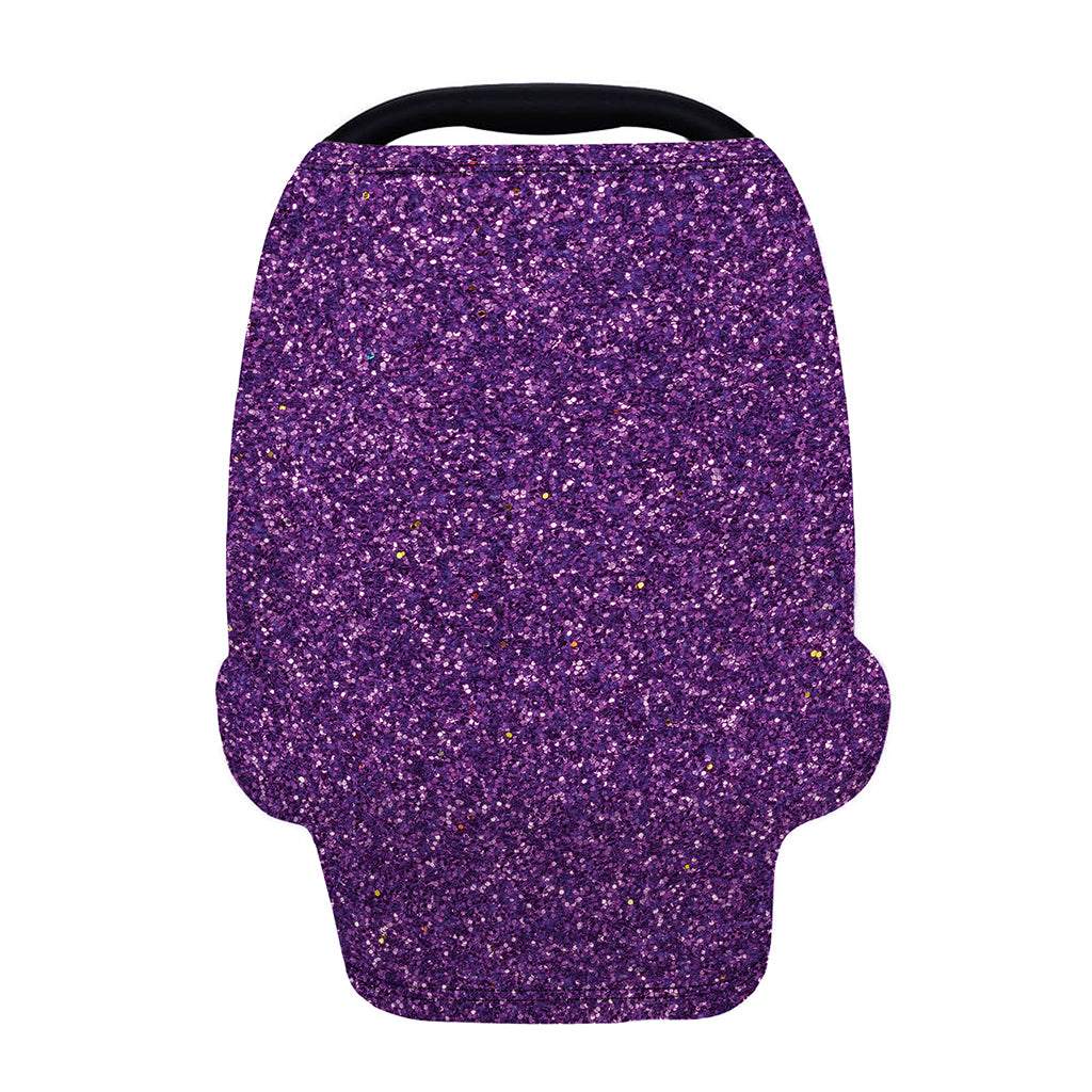 Purple (NOT Real) Glitter Print Baby Seat Cover