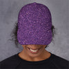 Purple (NOT Real) Glitter Print Baseball Cap