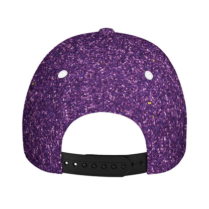 Purple (NOT Real) Glitter Print Baseball Cap