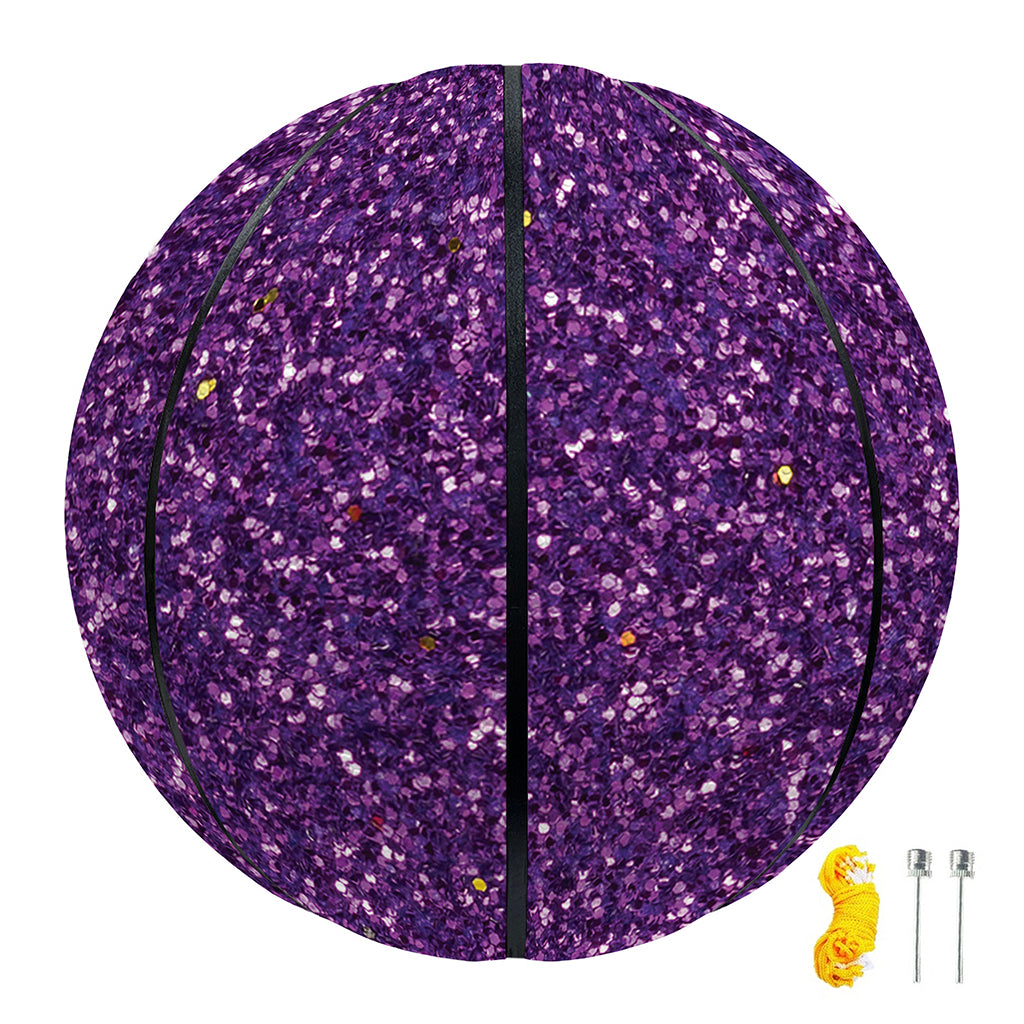 Purple (NOT Real) Glitter Print Basketball