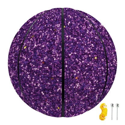 Purple (NOT Real) Glitter Print Basketball