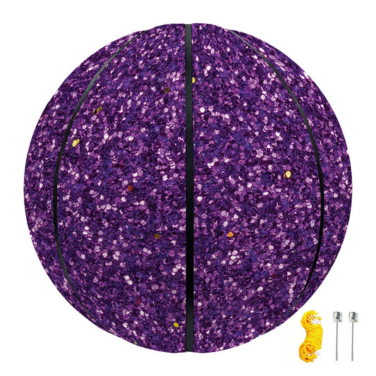 Purple (NOT Real) Glitter Print Basketball