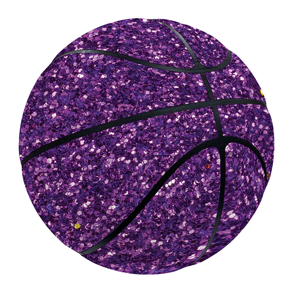 Purple (NOT Real) Glitter Print Basketball