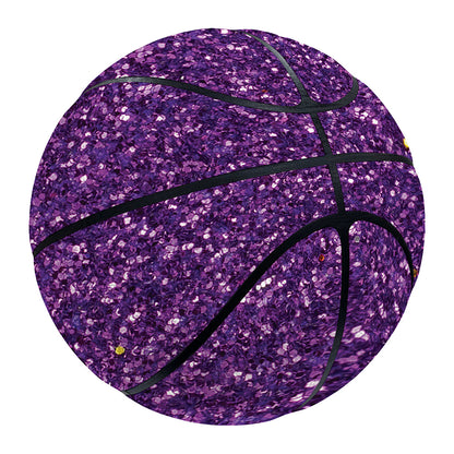 Purple (NOT Real) Glitter Print Basketball