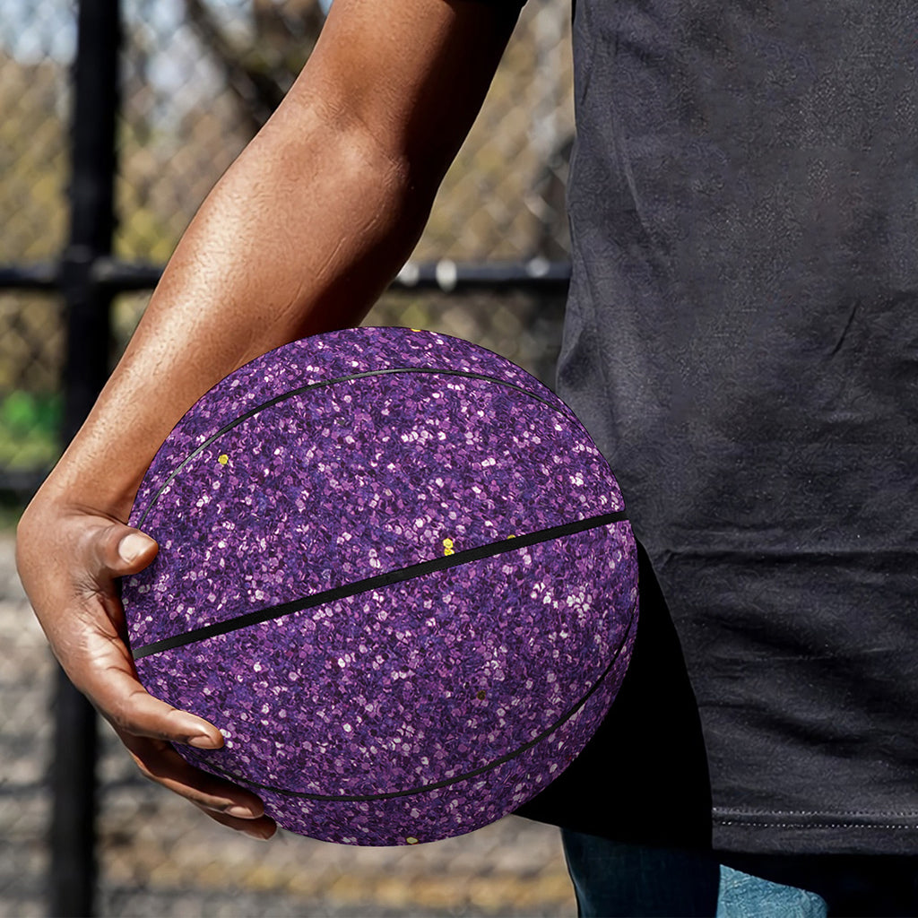 Purple (NOT Real) Glitter Print Basketball