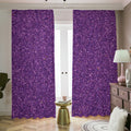 Purple (NOT Real) Glitter Print Dimout Pencil Pleat Curtains