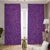 Purple (NOT Real) Glitter Print Blackout Pencil Pleat Curtains