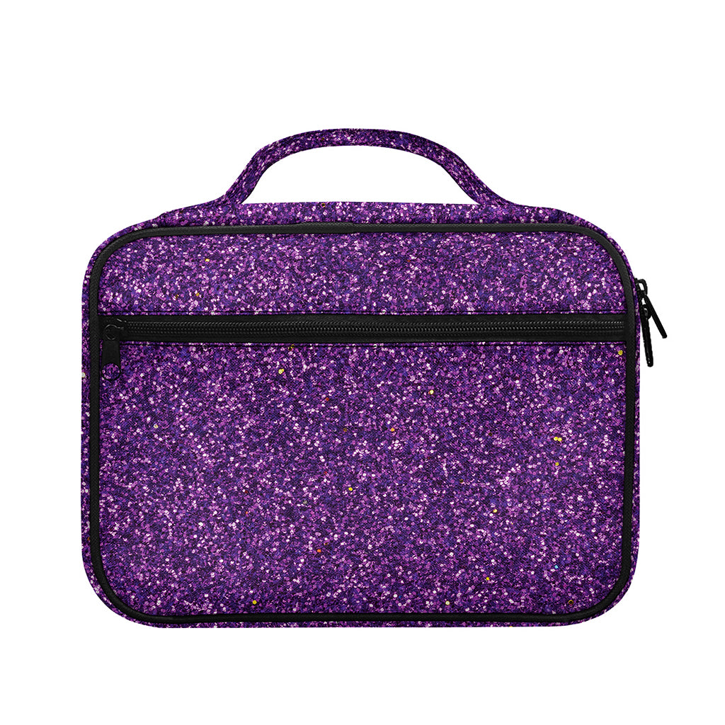 Purple (NOT Real) Glitter Print Briefcase Bible Bag