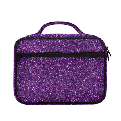 Purple (NOT Real) Glitter Print Briefcase Bible Bag