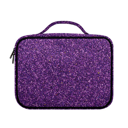Purple (NOT Real) Glitter Print Briefcase Bible Bag