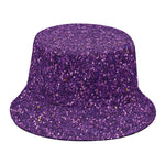Purple (NOT Real) Glitter Print Bucket Hat