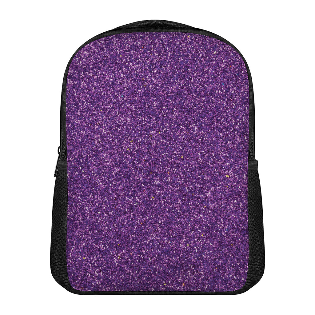 Purple (NOT Real) Glitter Print Casual Backpack