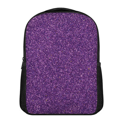 Purple (NOT Real) Glitter Print Casual Backpack