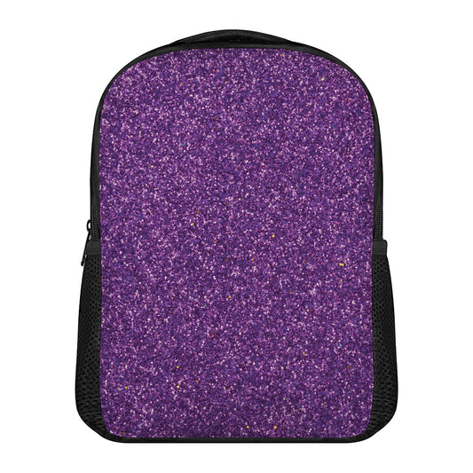 Purple (NOT Real) Glitter Print Casual Backpack