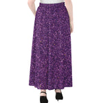 Purple (NOT Real) Glitter Print Chiffon Maxi Skirt