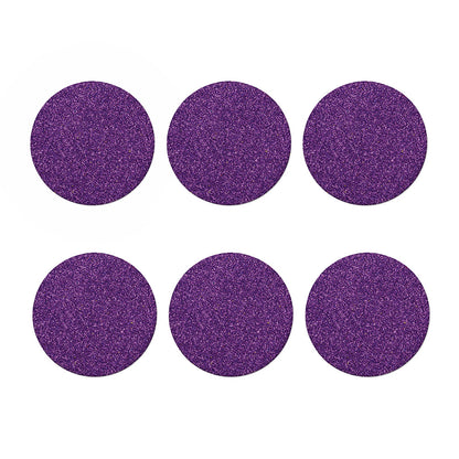 Purple (NOT Real) Glitter Print Coaster Set