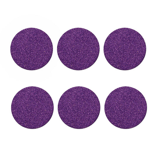 Purple (NOT Real) Glitter Print Coaster Set