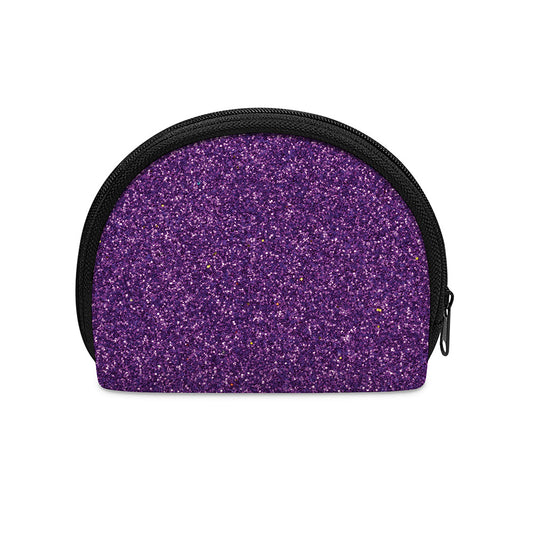 Purple (NOT Real) Glitter Print Coin Purse