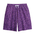 Purple (NOT Real) Glitter Print Cotton Shorts