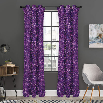 Purple (NOT Real) Glitter Print Curtain