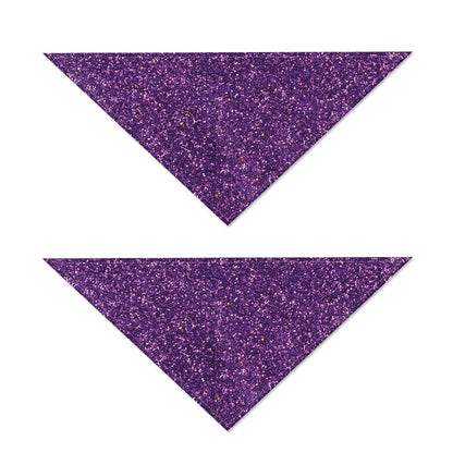 Purple (NOT Real) Glitter Print Dog Bandana