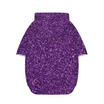 Purple (NOT Real) Glitter Print Dog Zip Up Hoodie