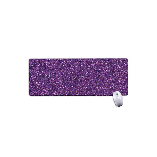 Purple (NOT Real) Glitter Print Extended Mouse Pad