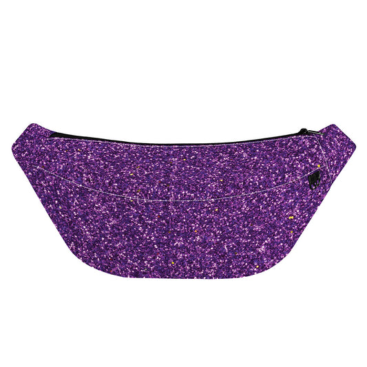 Purple (NOT Real) Glitter Print Fanny Pack