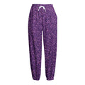 Purple (NOT Real) Glitter Print Fleece Lined Knit Pants
