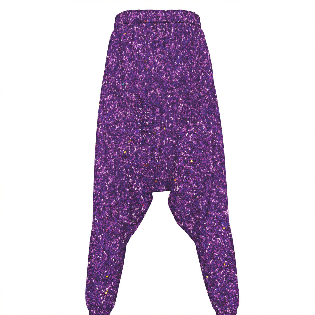 Purple (NOT Real) Glitter Print Hammer Pants