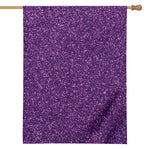 Purple (NOT Real) Glitter Print House Flag