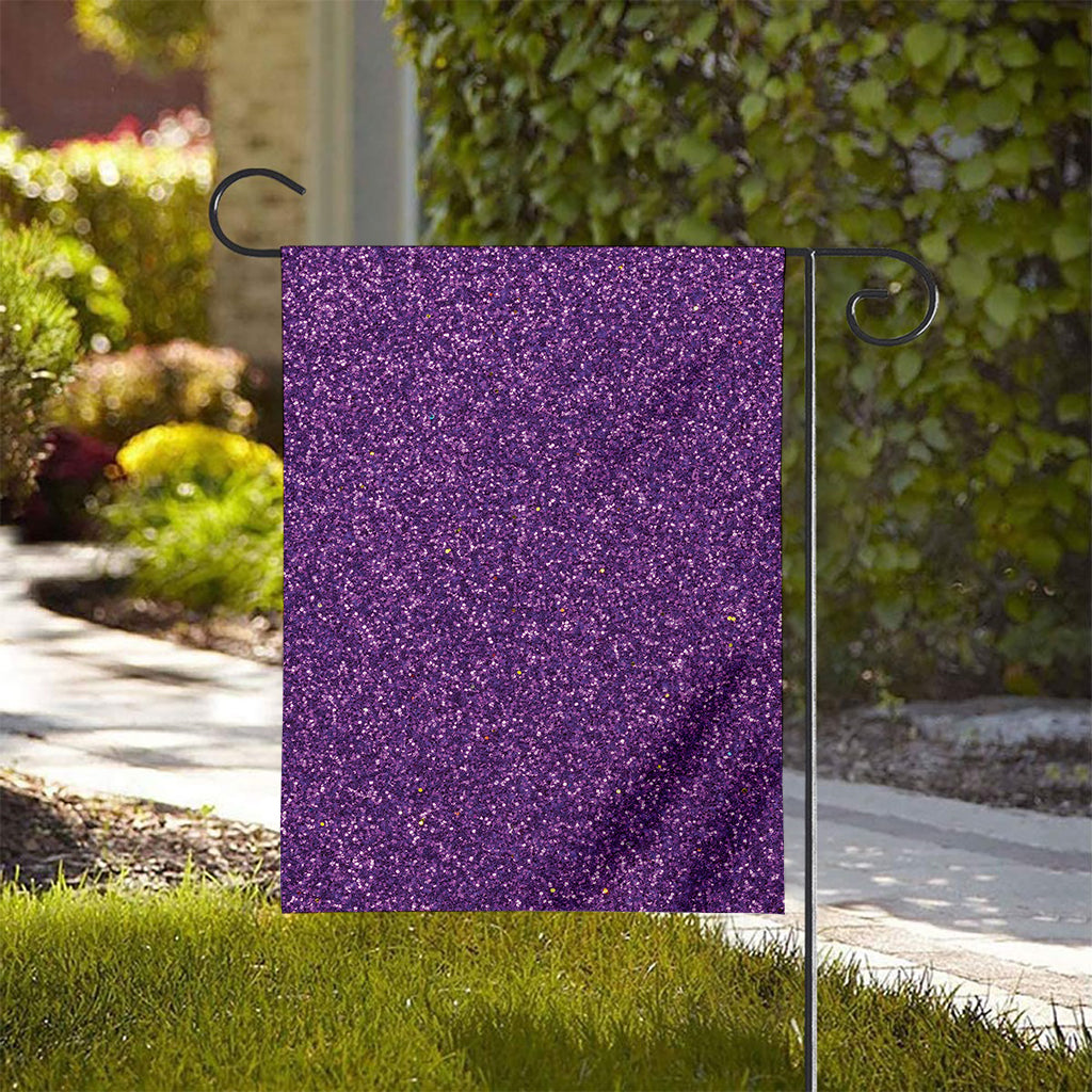 Purple (NOT Real) Glitter Print House Flag