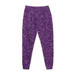 Purple (NOT Real) Glitter Print Jogger Pants