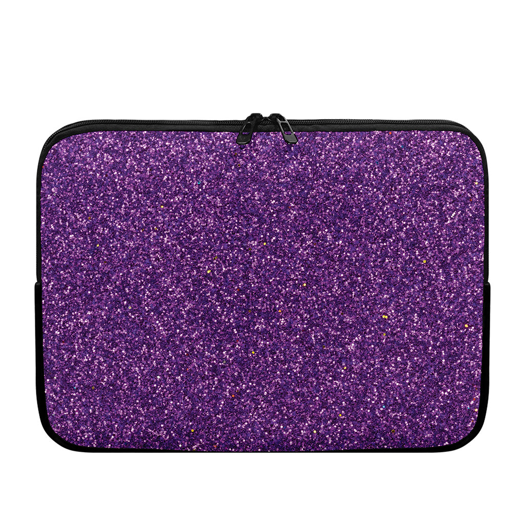 Purple (NOT Real) Glitter Print Laptop Sleeve