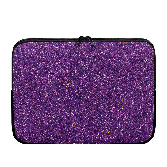 Purple (NOT Real) Glitter Print Laptop Sleeve