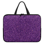 Purple (NOT Real) Glitter Print Laptop Sleeve With Handle