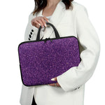 Purple (NOT Real) Glitter Print Laptop Sleeve With Handle