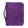 Purple (NOT Real) Glitter Print Leather Bible Cover