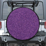 Purple (NOT Real) Glitter Print Leather Spare Tire Cover