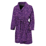 Purple (NOT Real) Glitter Print Men's Bathrobe