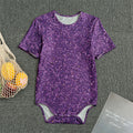 Purple (NOT Real) Glitter Print Men's Bodysuit