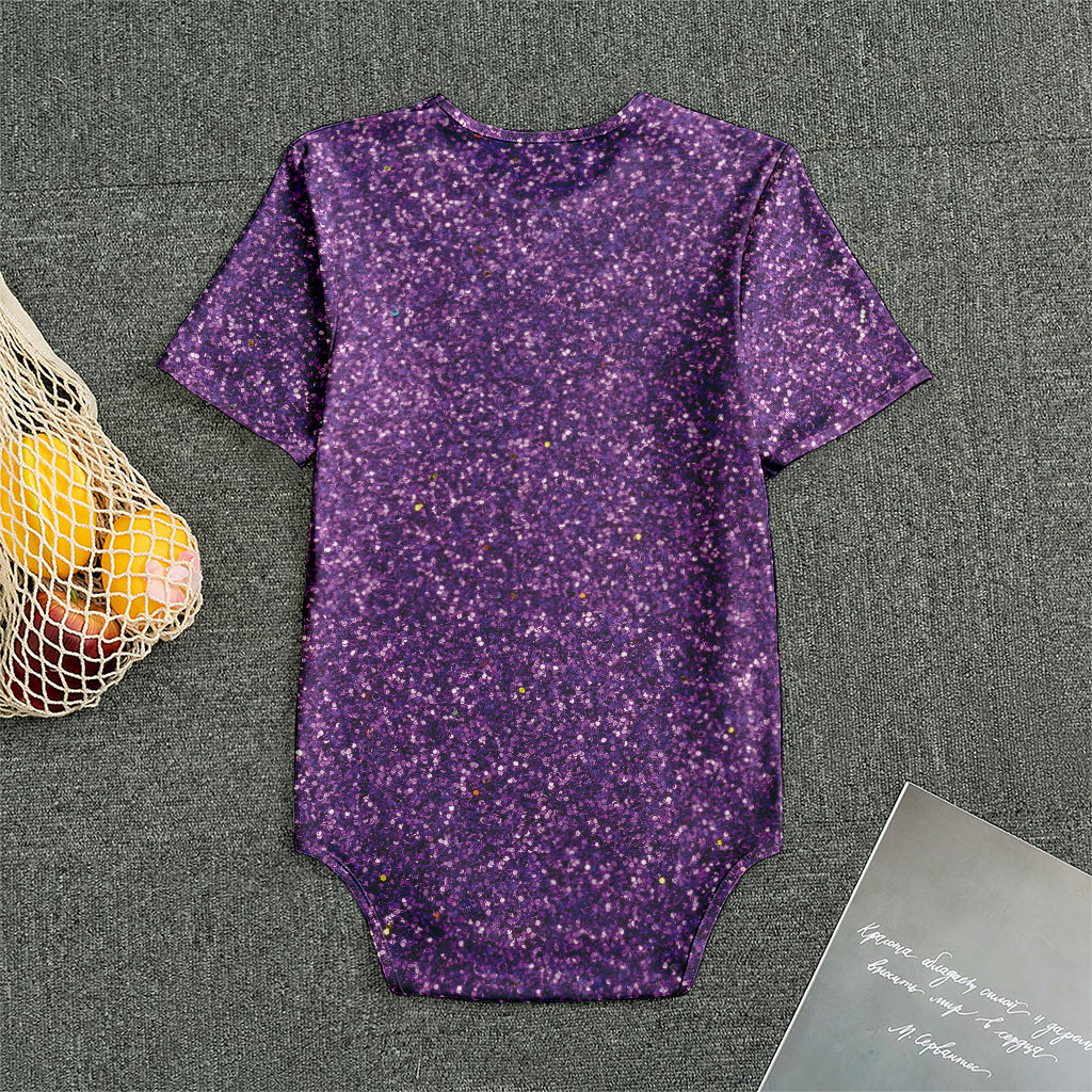 Purple (NOT Real) Glitter Print Men's Bodysuit