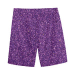 Purple (NOT Real) Glitter Print Men's Sports Shorts