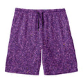 Purple (NOT Real) Glitter Print Men's Swim Trunks
