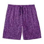 Purple (NOT Real) Glitter Print Men's Swim Trunks