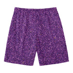 Purple (NOT Real) Glitter Print Men's Swim Trunks