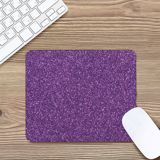 Purple (NOT Real) Glitter Print Mouse Pad