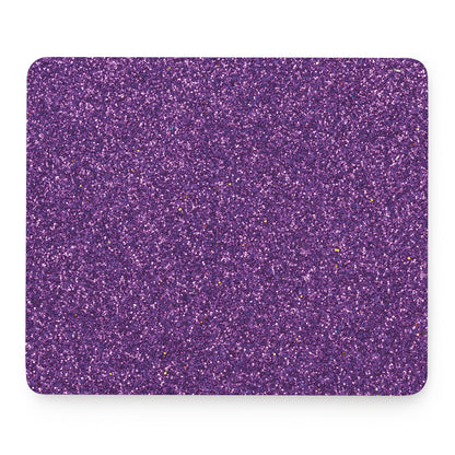 Purple (NOT Real) Glitter Print Mouse Pad