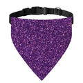 Purple (NOT Real) Glitter Print Over The Collar Dog Bandana