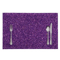 Purple (NOT Real) Glitter Print Placemat